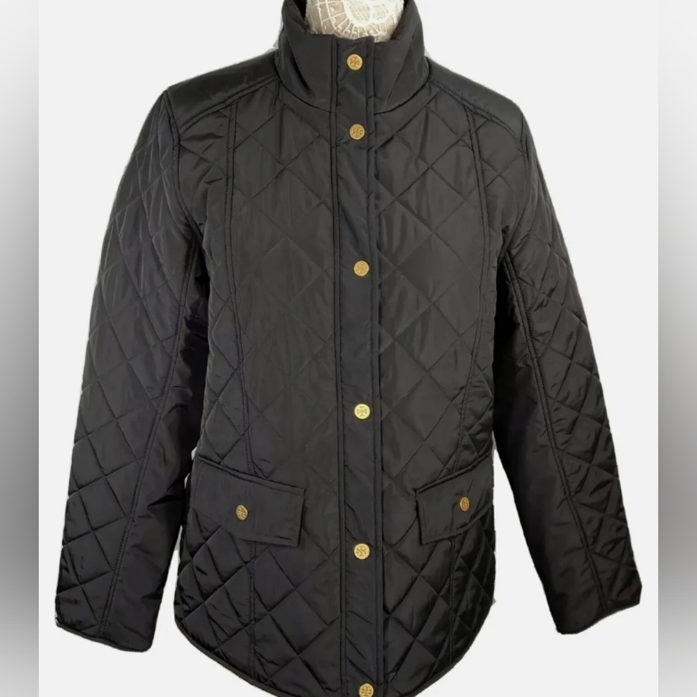 EUC Tory Burch Quilted Jacket. Size XXL Black